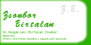 zsombor birtalan business card